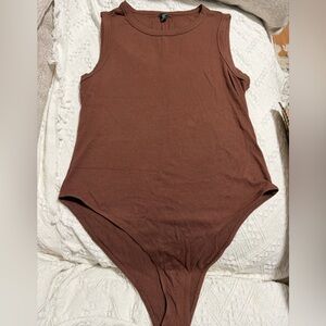 SHEIN Brown Sleeveless Bodysuit